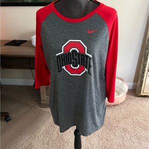 Women’s The Ohio State Block O 3/4 sleeve Nike Top XL